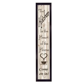 "Kitchen Is The Heart of The Home" by Millwork Engineering, Ready to Hang Framed Print, Black Frame