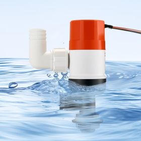 Livewell Pump For Boat 12V 800 GPH Livewell Aerator Pump Straight 2 Inlets (Option: Orange)