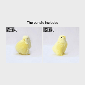 1pc Simulated Little Chick Figurine Lifelike Chicken Figurines Animal Figurine Realistic Chicken Photography Props Easter Supplies Easter Toy (style: 01*2+02*2)